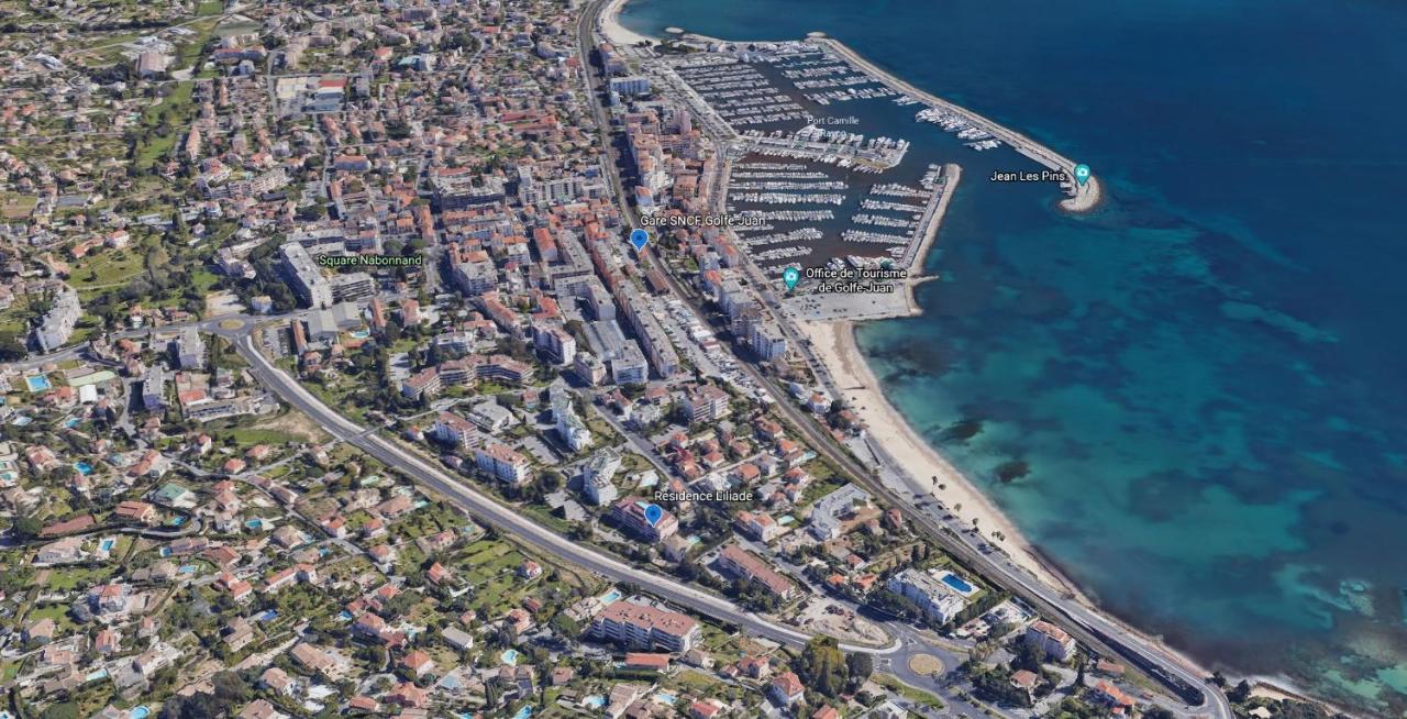 Apt Golfe Juan - 5min des plages - Parking privée - Piscine Rooftop Vallauris Esterno foto